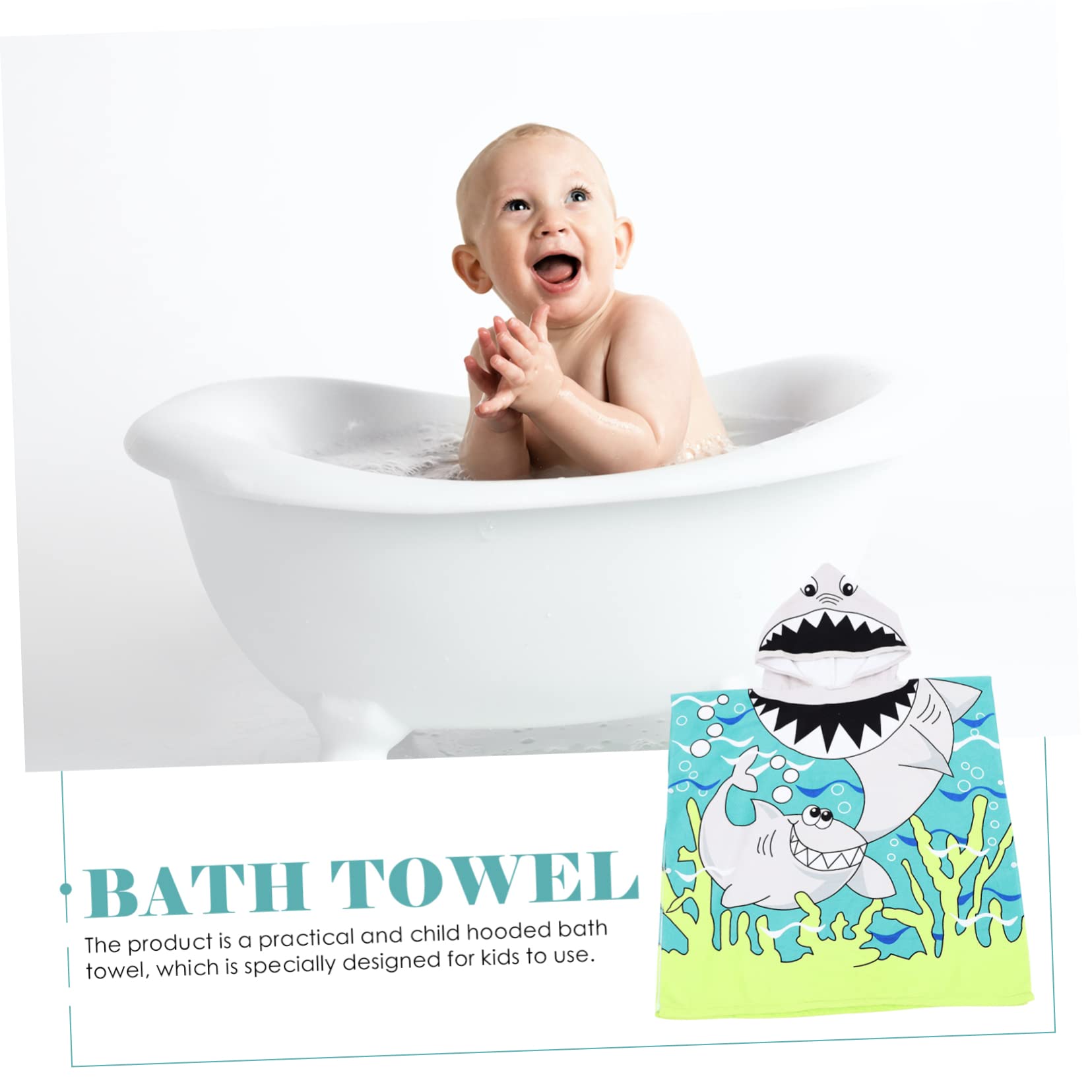 BESTonZON 3piezas Toalla con Capucha para Diseño De Verde para Playa y Piscina Secado Rápido y Lavado