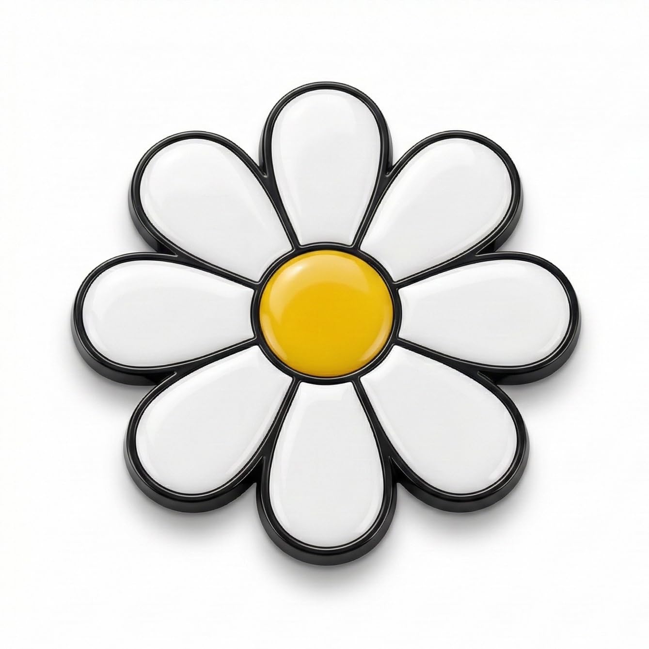 Photo 1 of Fsforcar Daisy Metal Car Sticker - White