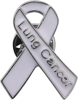 Lung Cancer Awareness Pin White Ribbon Pin Lung Cancer Awareness Jewelry Lung Cancer Survivor Gift