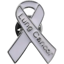 Lung Cancer Awareness Pin White Ribbon Pin Lung Cancer Awareness Jewelry Lung Cancer Survivor Gift