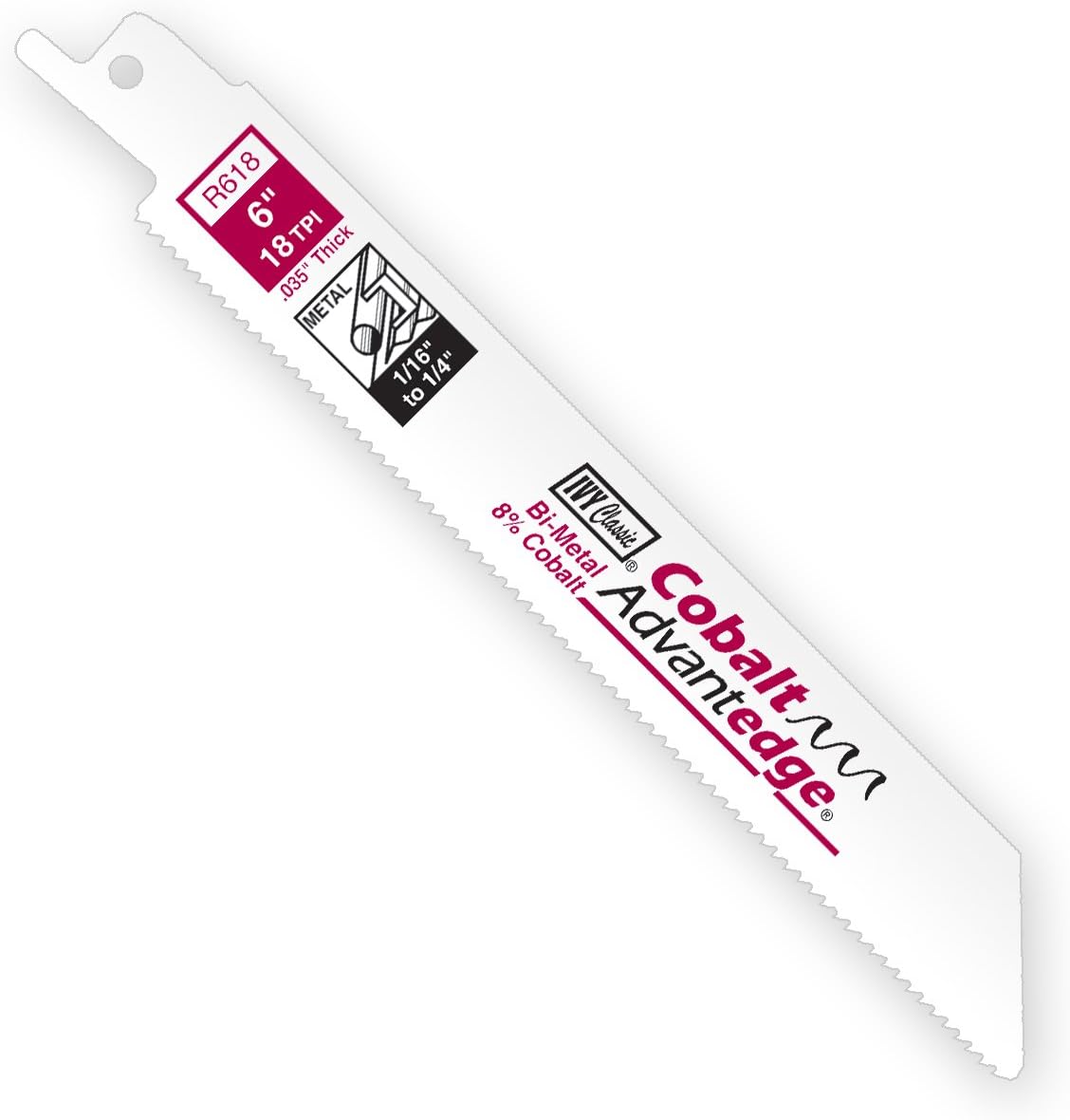 IVY Classic 28362 6 in. 18 TPI Bi-Metal Reciprocating Saw Blade, Cuts Metal (50-Pack)