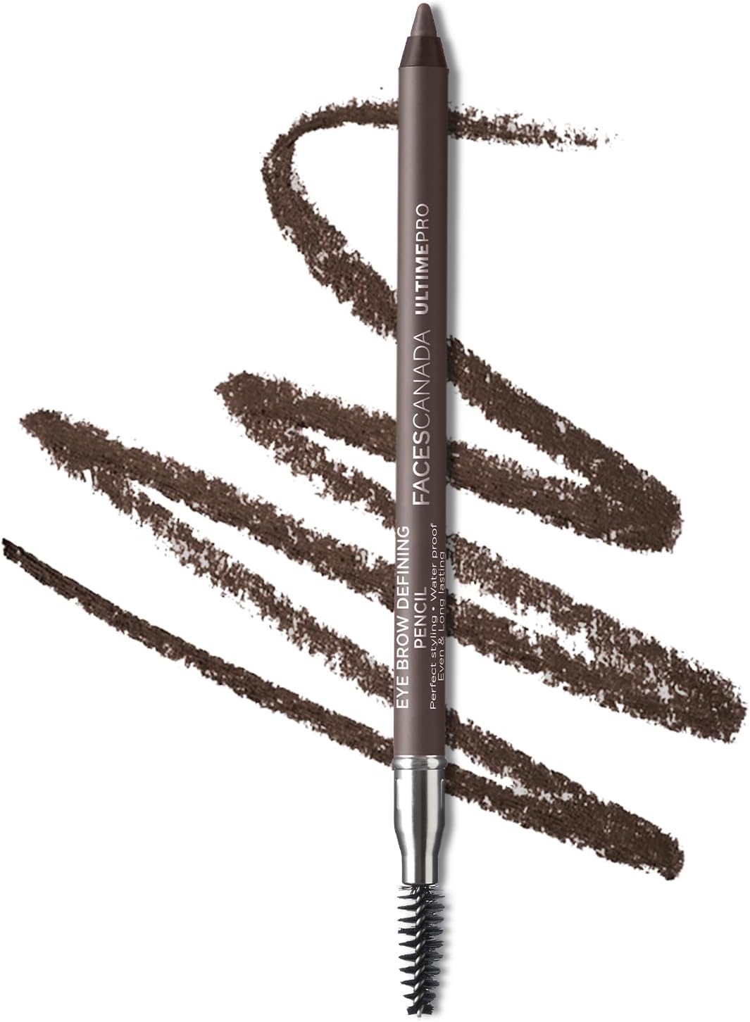 FACES CANADA Ultime Pro Eyebrow Defining Pencil - Tan 01, 1.2 g | Gel Gliding, Long Lasting Color Pay Off | Natural Looking Brows | With Spoolie Brush | Waterproof, Transferproof & Smudgeproof