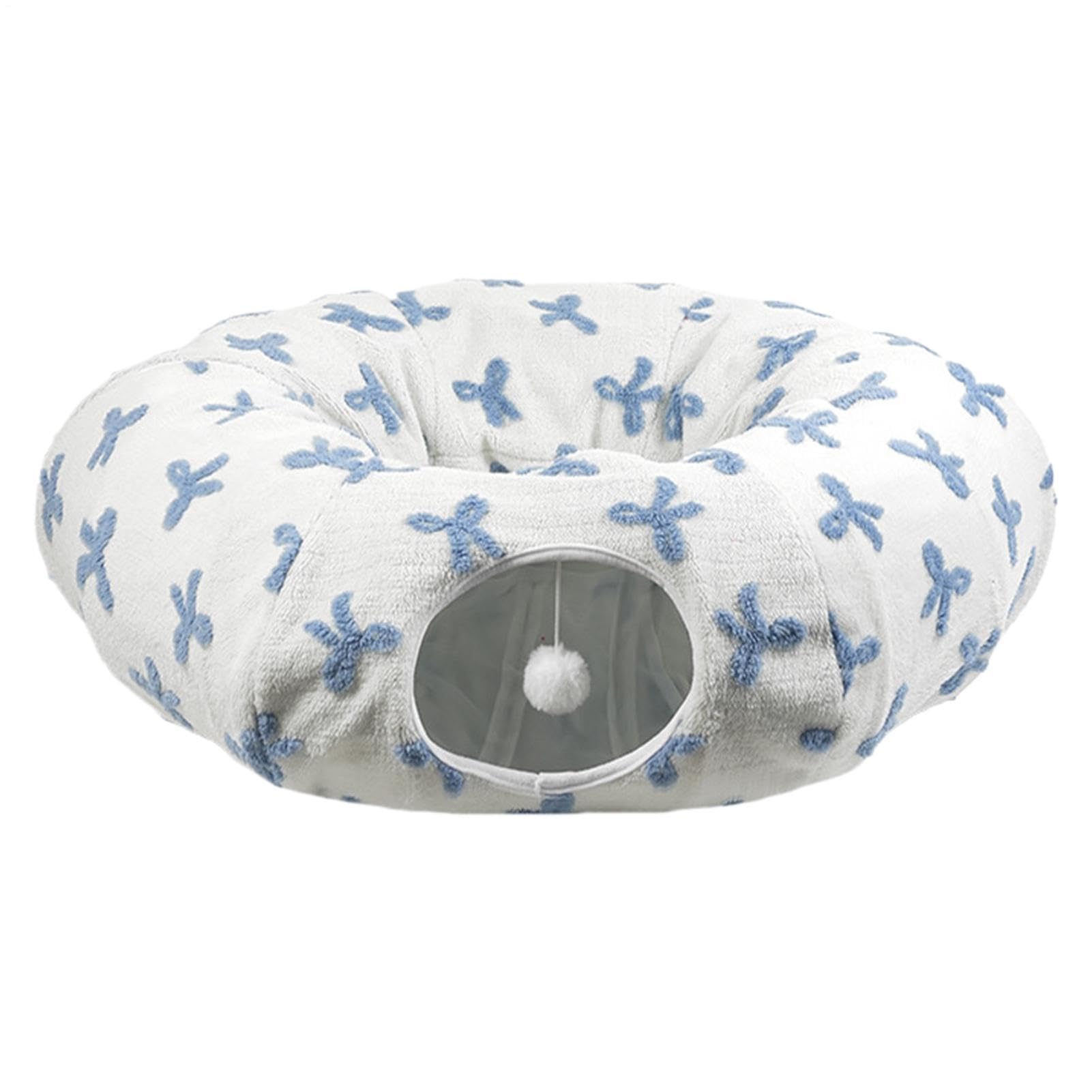 Ciuffo Tunnel per Gatti a Forma di Ciambella 2 in 1 Cuccia Morbida | Cuccia Tunnel per Gatti con a Ciambella per Sonno Antinoia Cucciolo Gatti Casa Viaggio