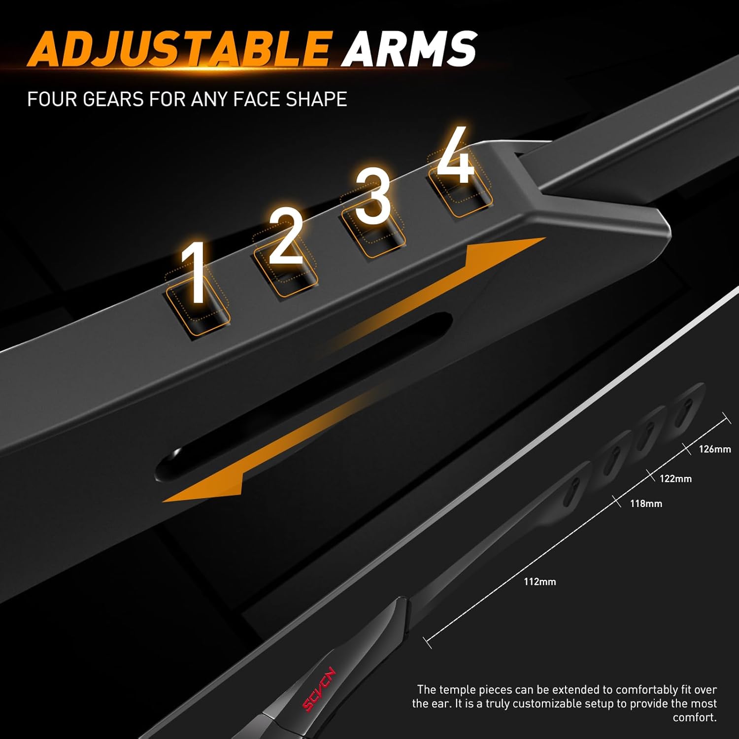 SCVCN Photochromic Cycling Glasses for Men Women UV400 Sports Glasses for Youth Windproof Goggles for Baseball Golf S111