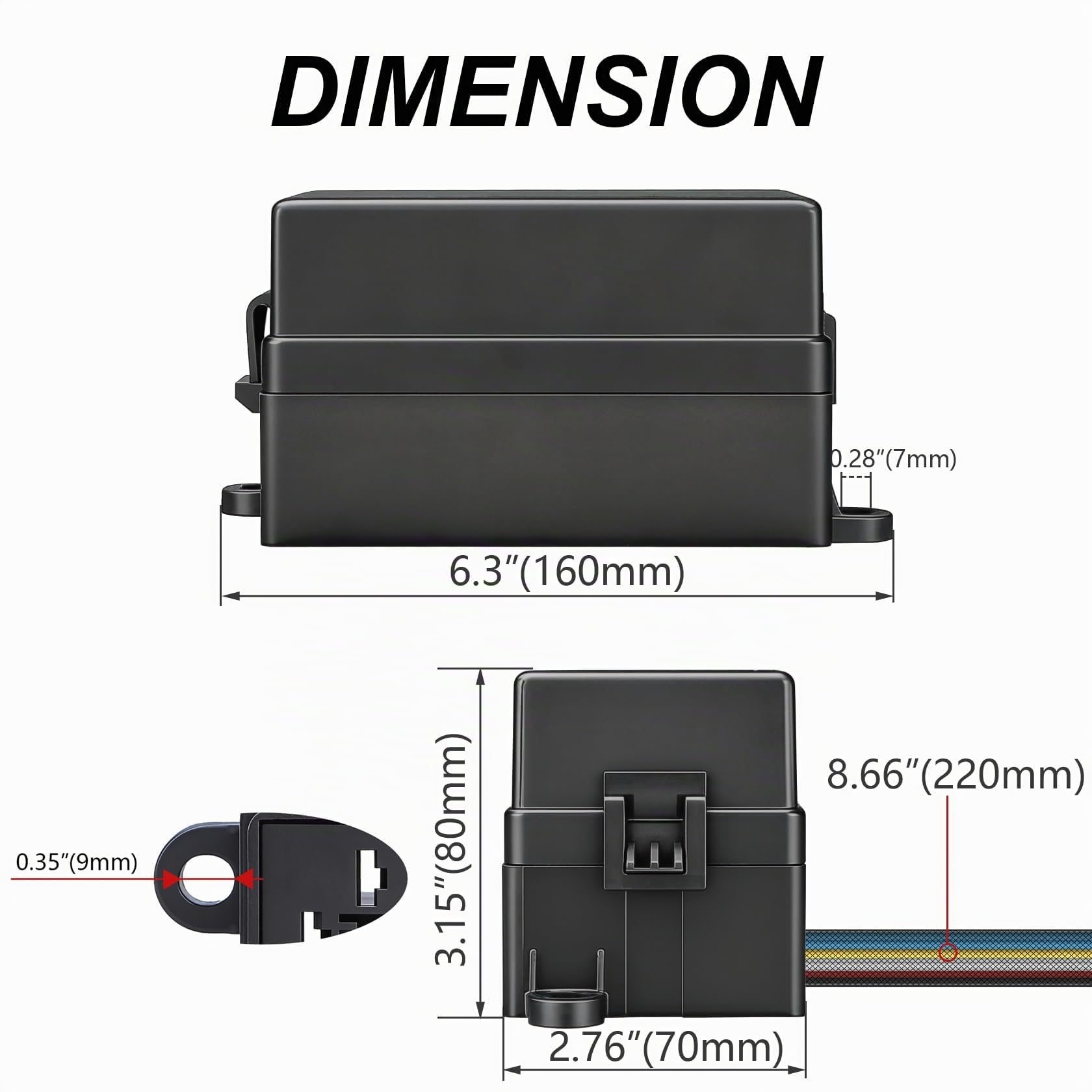 12V 40A Boîte de relais et fusibles précâblée 12 fois, 4 relais et 12 fusibles plats ATC/ATO, pour voiture, camion, bateau et Jeep