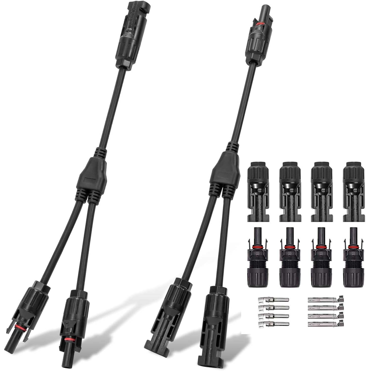 CELANO MC4 Solar Connector Y Branch Connector with MC4 Connector Pair for Parallel Connection Between Solar Panels |Color Black| (Pack of 1+4 Pair Set)-picture-27