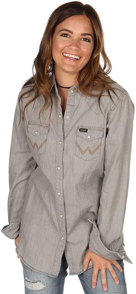 Wrangler Women's Vintage Denim Snap Shirt