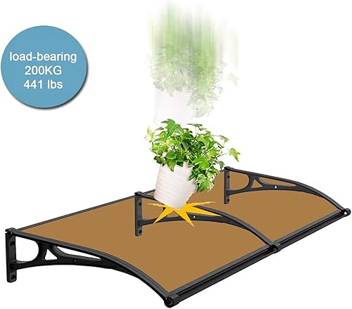 Miniatura 5 de Toldo para puerta delantera, patio, porche, toldo de protección contra la lluvia y la nieve, cubierta de protección contra la lluvia para ventana,