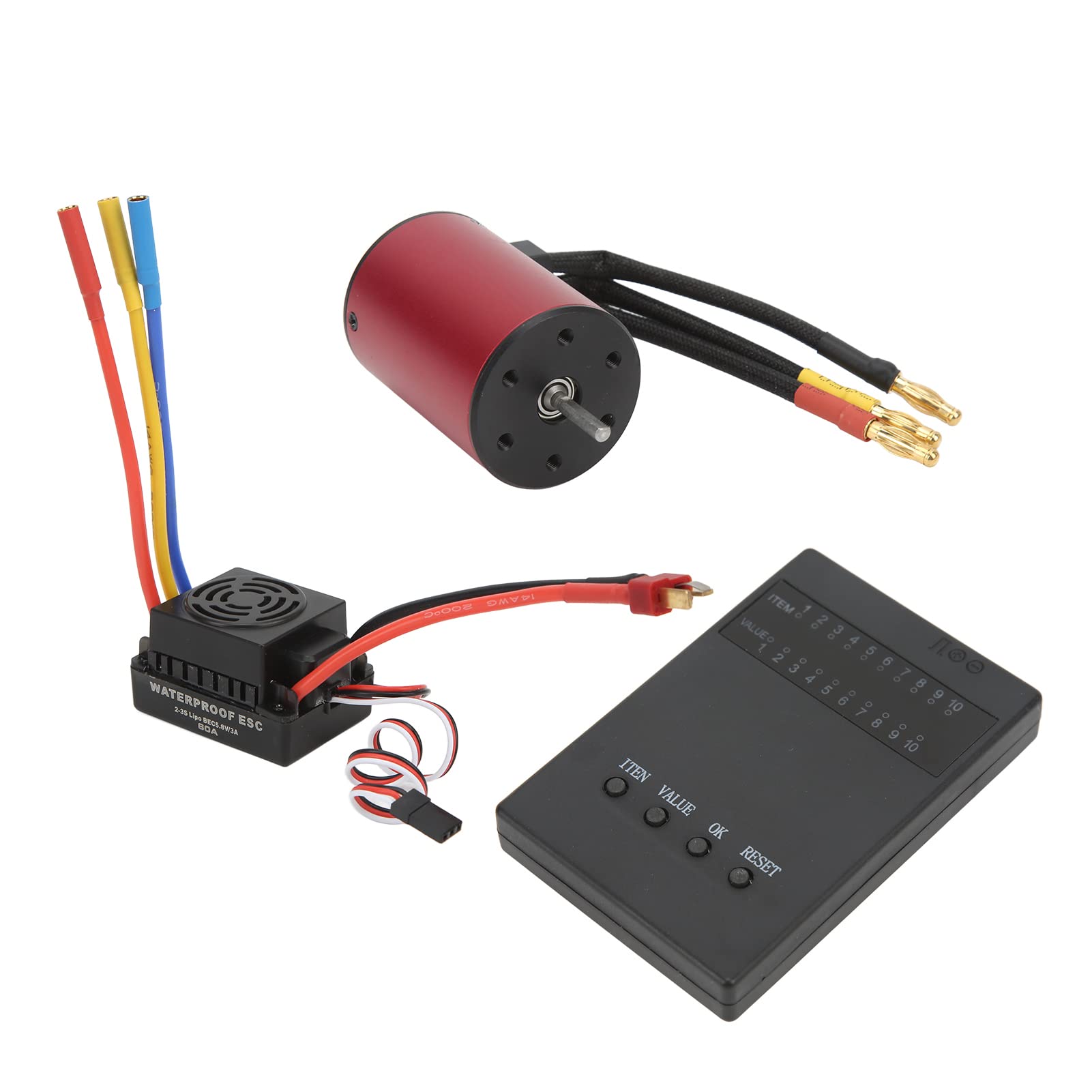 Changor S3650 3100KV Bezszczotkowy Silnik Wodoodporny + 60A Bezszczotkowy Zestaw ESC do Samochodu 1/10 RC - Wysokowydajny Stop Aluminium