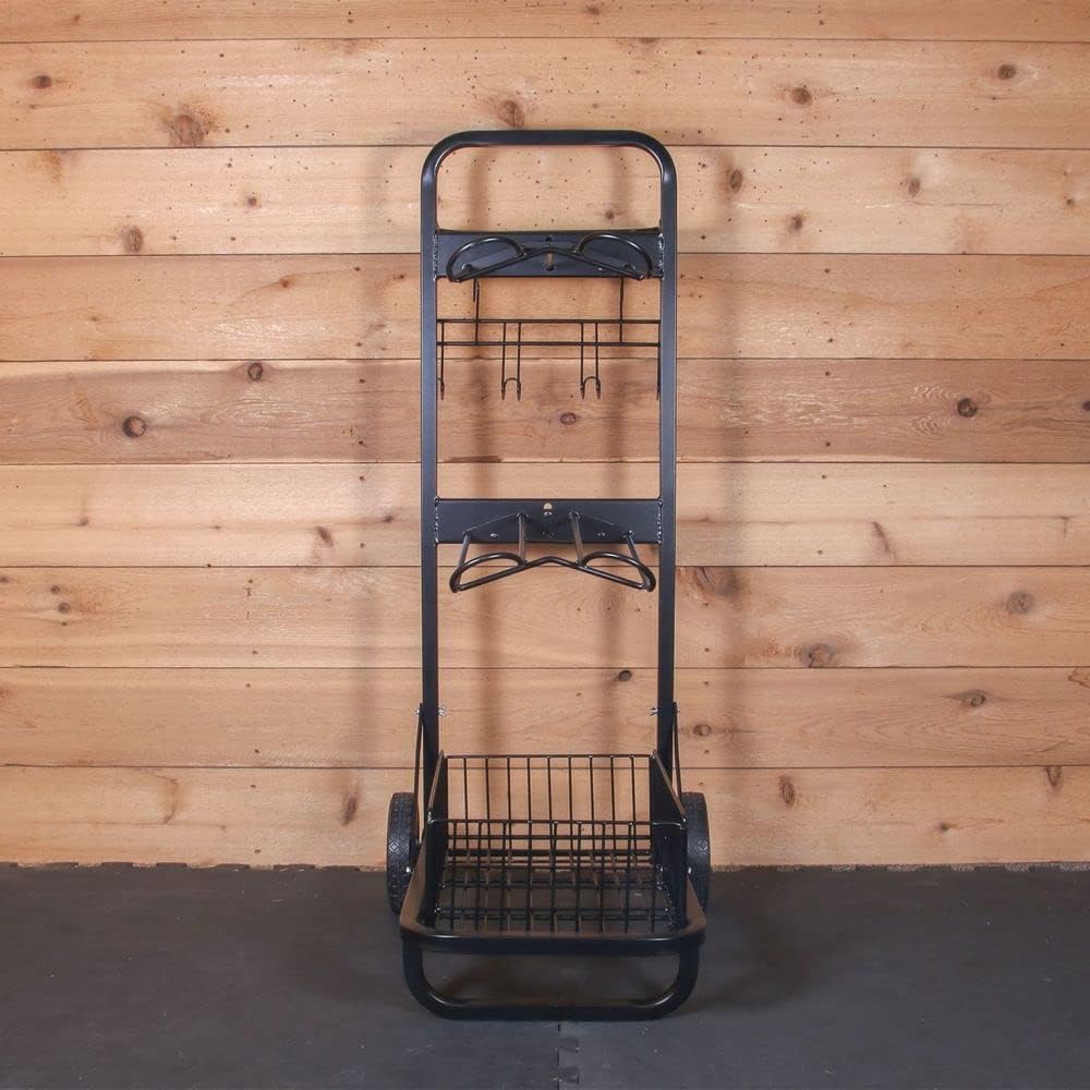 EASY-UP Saddle and Tack Cart | Ideal for Stable and Horse Owners Equipment Transport | Organized Tack Storage Solution | Robust Construction | 5-Year Warranty