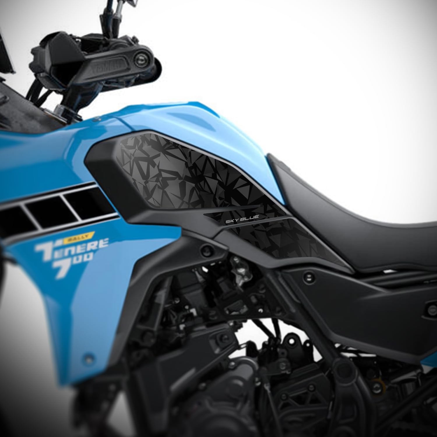 Az Graphishop - Adhesivos laterales para depósito compatible con Yamaha Ténéré 700 Rally Edition 2025, protección contra golpes y arañazos, accesorios para moto, fabricado en Italia L-TEN-25-RALLY