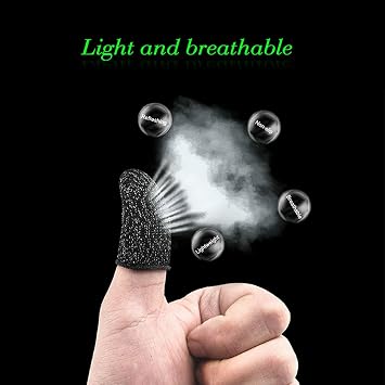 Mobile Game Controller Finger Sleeve Set 10pcs/5 Pairs Sweatproof Breathable Gaming Thumb Full Touch Screen Sensitive Shoot Aim Joystick for Legend/Rule of Survival PUBG/Knives Out