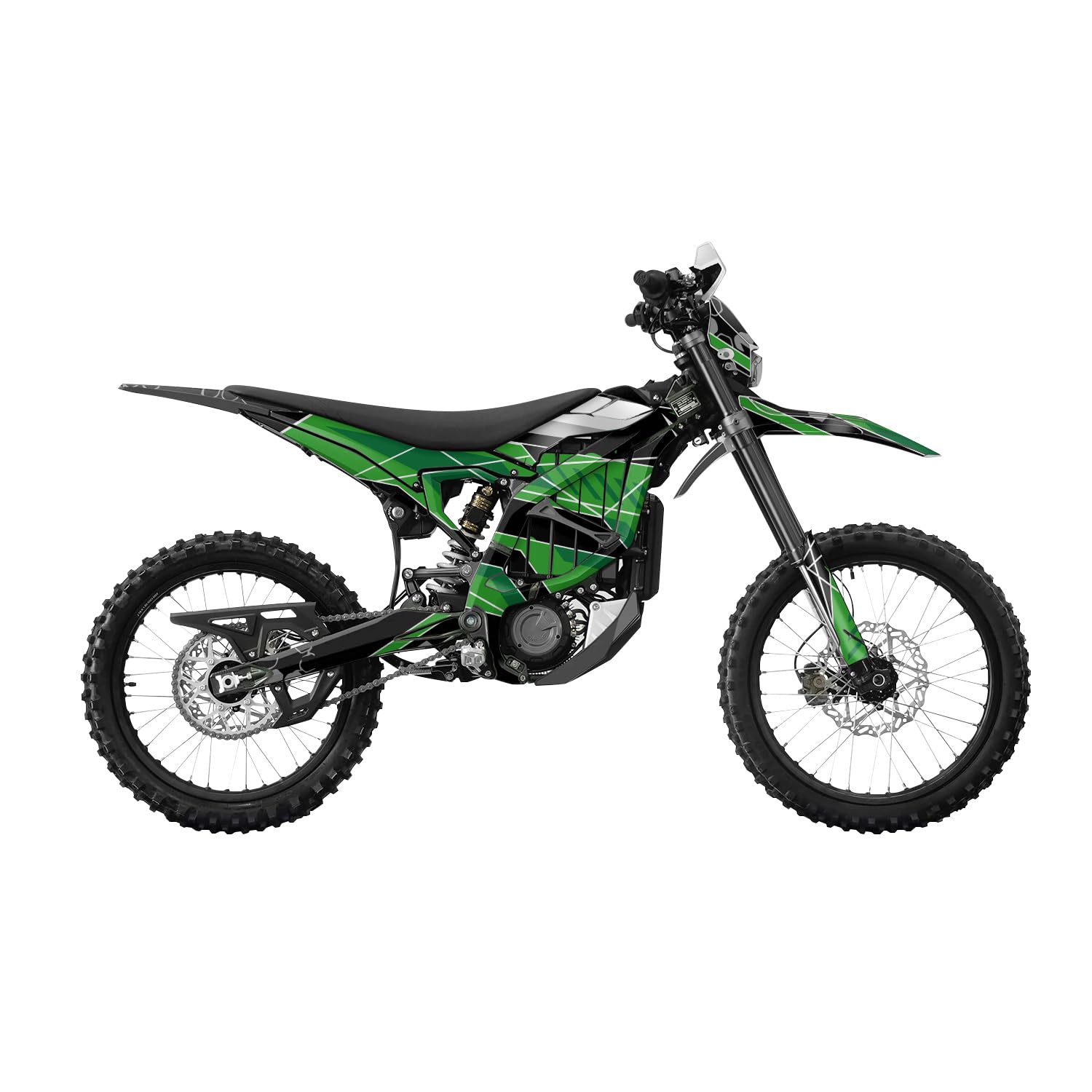 Surron Ultra Bee Graphics Kit Wrap - Racing Chaos Green - Sur-Ron Skin - Premium 3M Vinyl Protective Wrap Decal Cover - Easy to Apply | Crafted in The USA by MightySkins