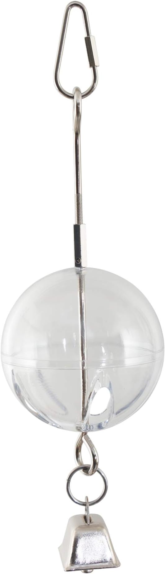 Creative Foraging Systems Hanging Foraging Sphere & Kabob with Stainless Steel Bell, Interactive Bird Treat Toy