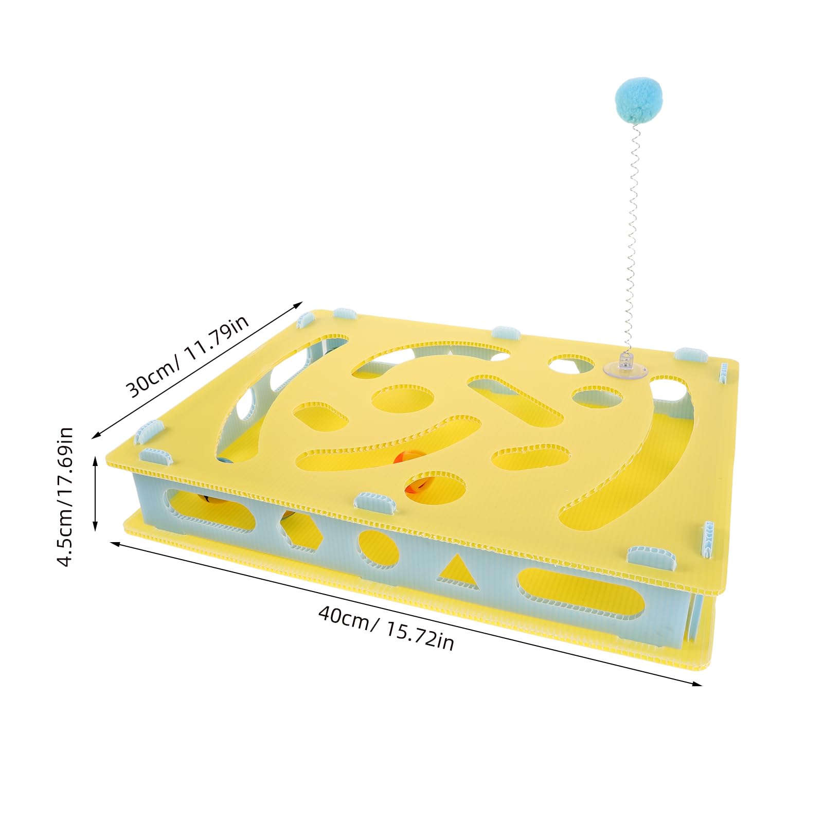 BESTonZON Gioco Interattivo per Gatti Labirinto Distributore di Cibo e Dolcetti Puzzle Giocattoli di Arricchimento per Alimentazione Lenta Supporto per attività Fisiche e Stimolazione Mental