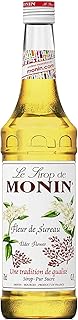 Monin Syrup, Sweet and Floral, Great for Cocktails, Teas and Flavoured Sparkling Wines, Gluten-Free, Vegan, Non-GMO, Elder Flower, 700 ml