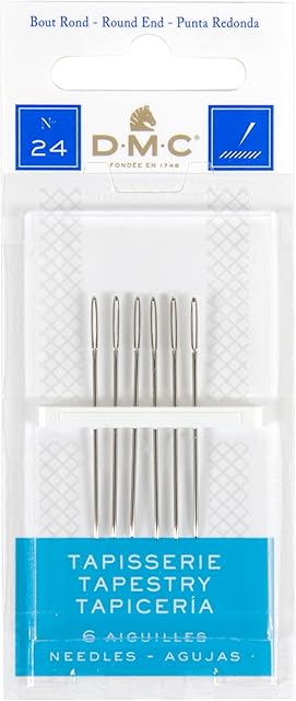 DMC 1767-24 Tapestry Hand Needles, 6-Pack, Size 24