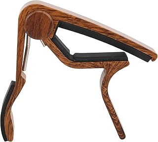 Guitar Capo Aluminium Alloy Silica Gel Capo Tone Change Quick Fit for Acoustic Electric Guitar Ukulele Bass Violin Banjo 78 X 58 X 48 mm(Brown)