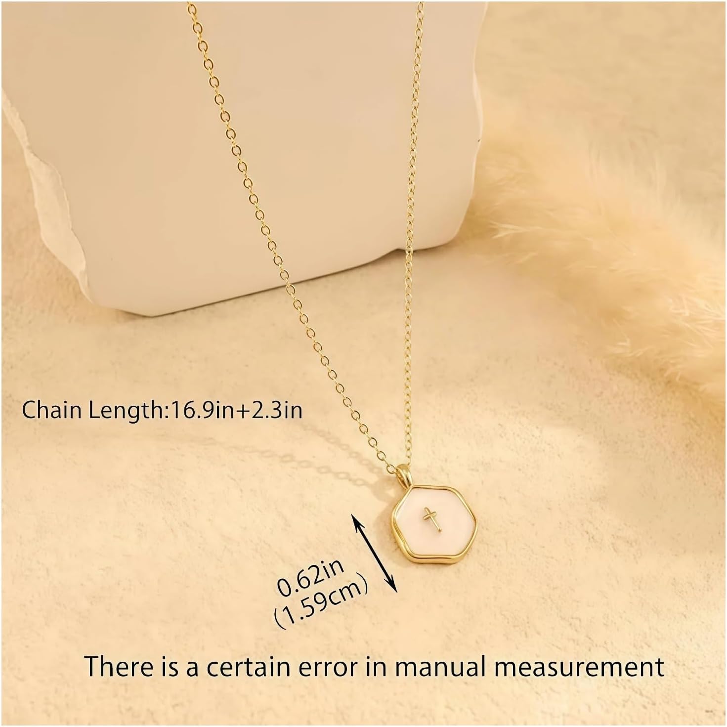 Gold Cross Necklace for Women, Dainty Small Alloy Cross Pendant Charm Necklace, Early Christmas Gift & Christian Jewelry for Women - Image 2