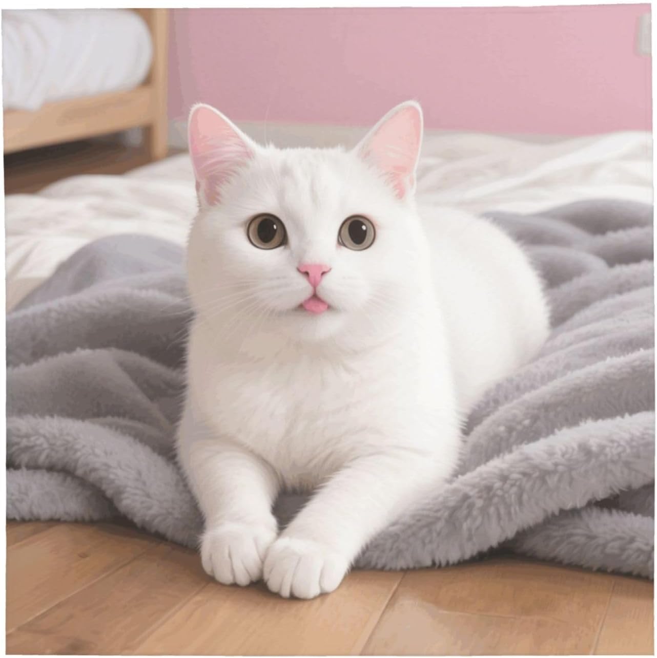 Square Silk Bandanas for Men Women 22''x 22''Satin Head Scarves Novelty Head Wrap Cat Handkerchief