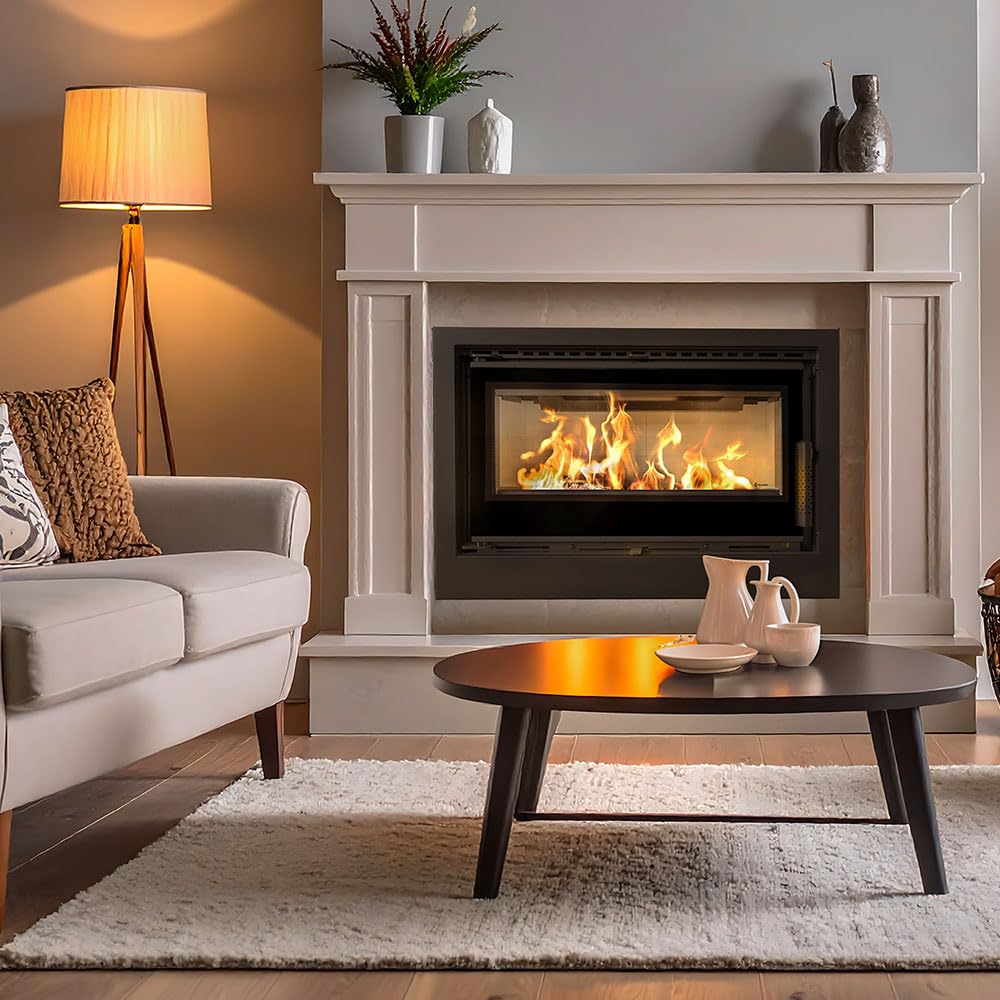 KRATKI Inserto per camino in acciaio a legna KASETA 8 kW Ø160 A+ Resa 75% | Acciaio nero, efficienza 83%, classe A+. Ecodesign, BImSchV 2.; combustione efficiente; basse emissioni; calore uniforme