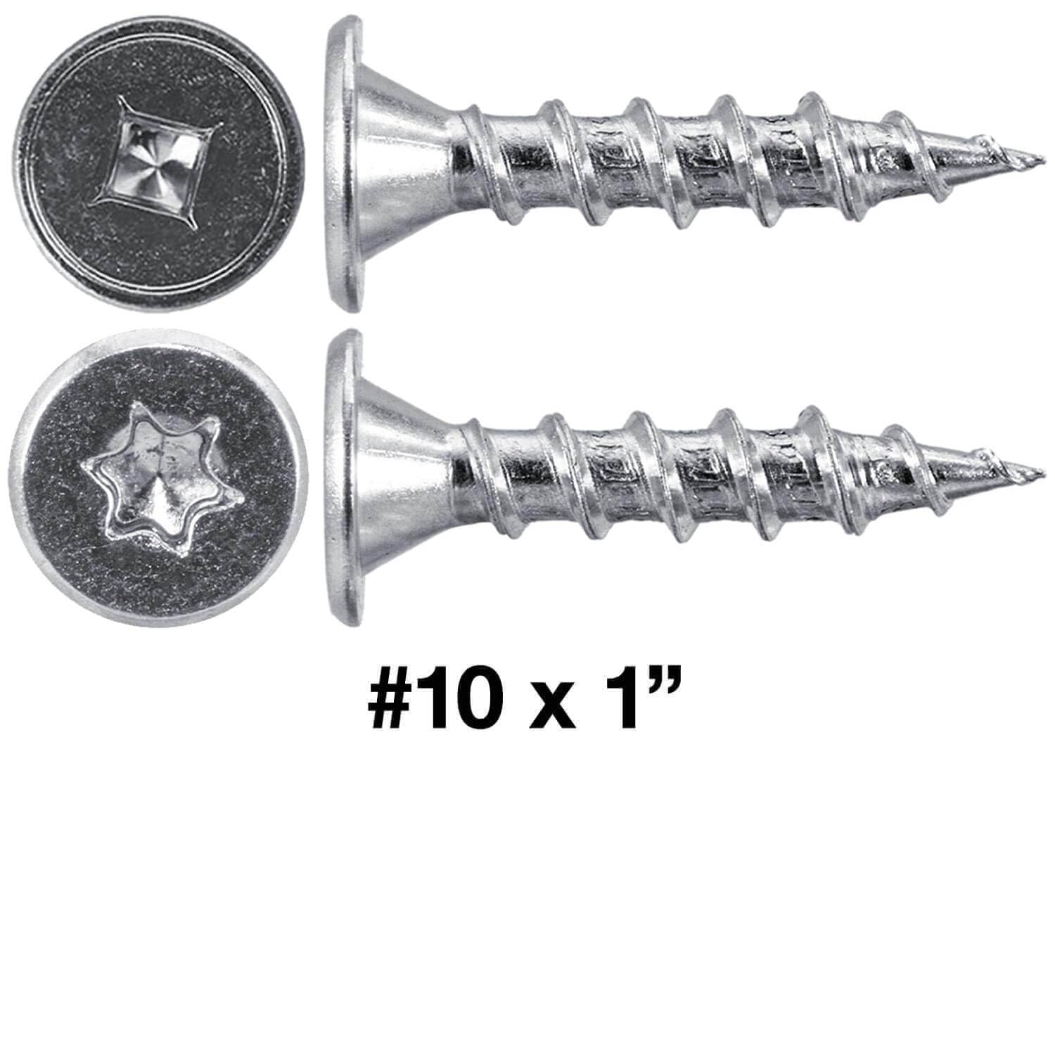 #10 x 1 Low Profile Pancake Head - Wood to Metal Roofing Screws for Standing Seam Roofs - Zinc Plated (Qty 250)