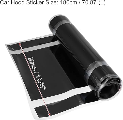 Miniatura 3 de X AUTOHAUX 30cmx180cm Calcomanía de patrón de rayas para capó de coche, decoración de vinilo para exterior de coche, para capó, techo, cajuela,