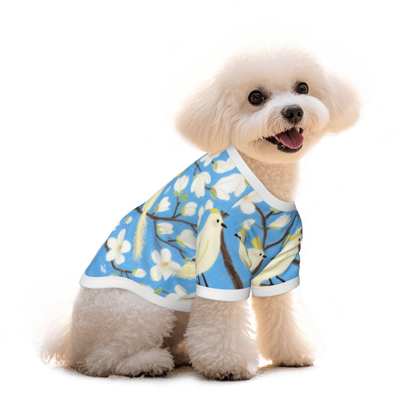 T-shirt pour chien de pur coton premium doveblossom extensible pour chiot