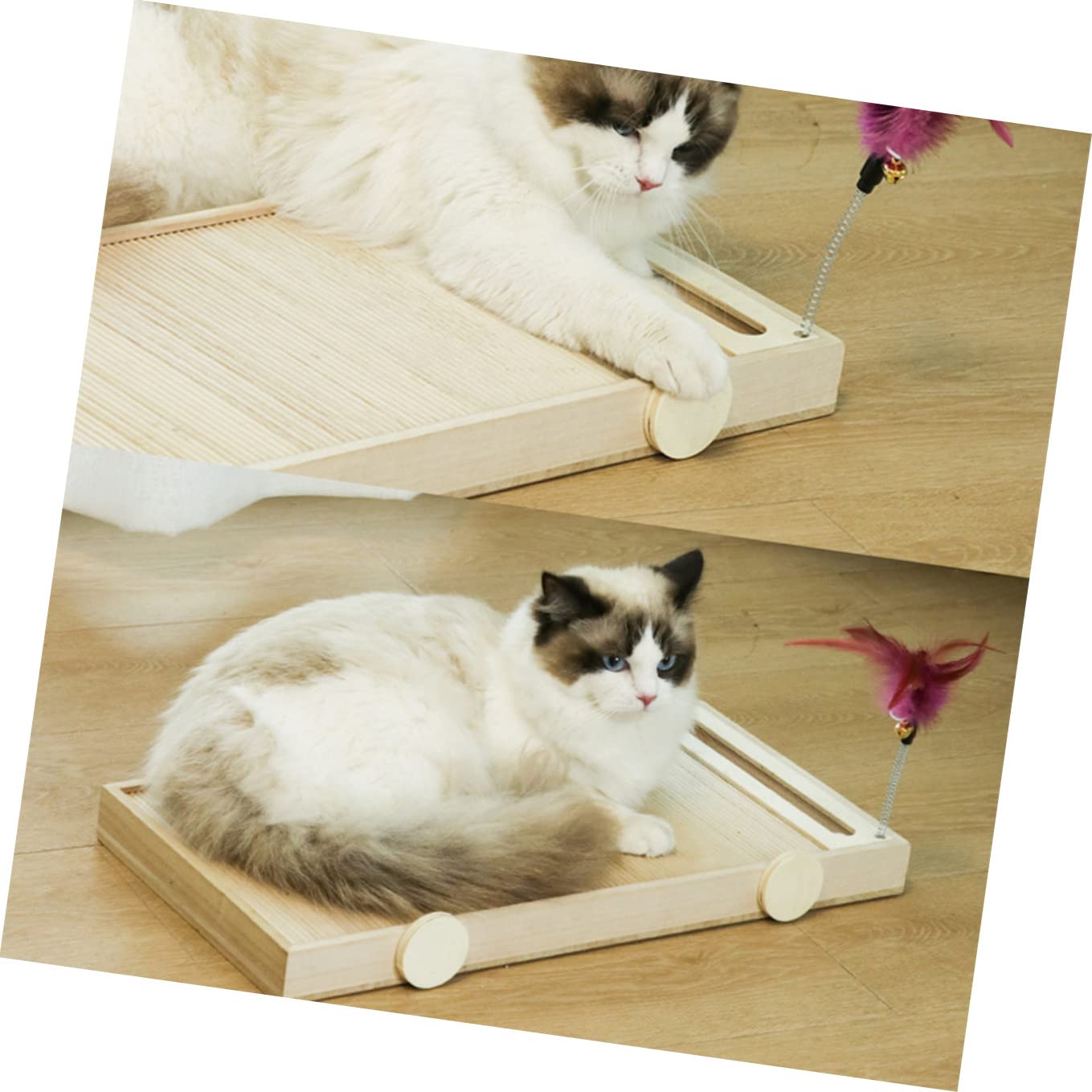 Mipcase Rascador para Gatos Almohadillas para Orejas De Cartón para Gatos Juguete para Rascar Gatos Almohadilla para Rascar De Cartón Juguete De Trompeta Raspador De Madera El Gato