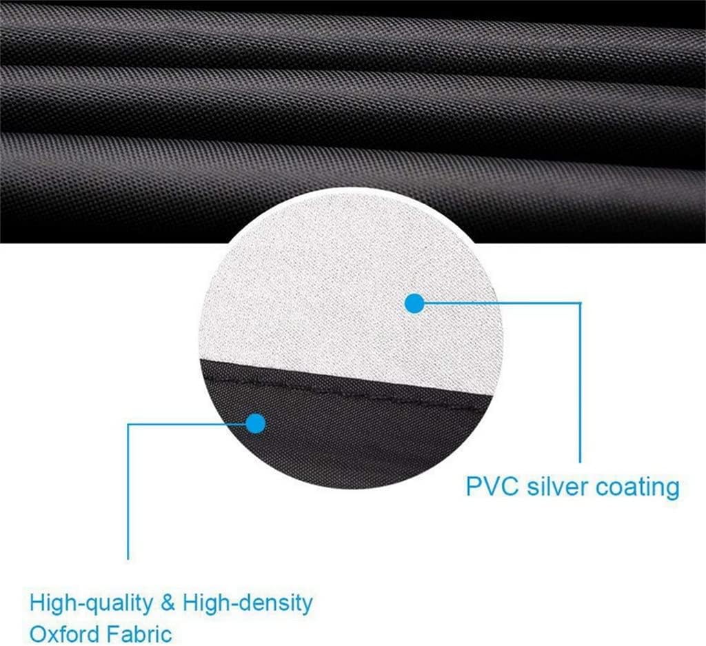 Round Polyester Patio Protector Easy Clean Outdoor Waterproof Protective Garden Black Fire Pit Cover BBQ Cooking(850x400mm)