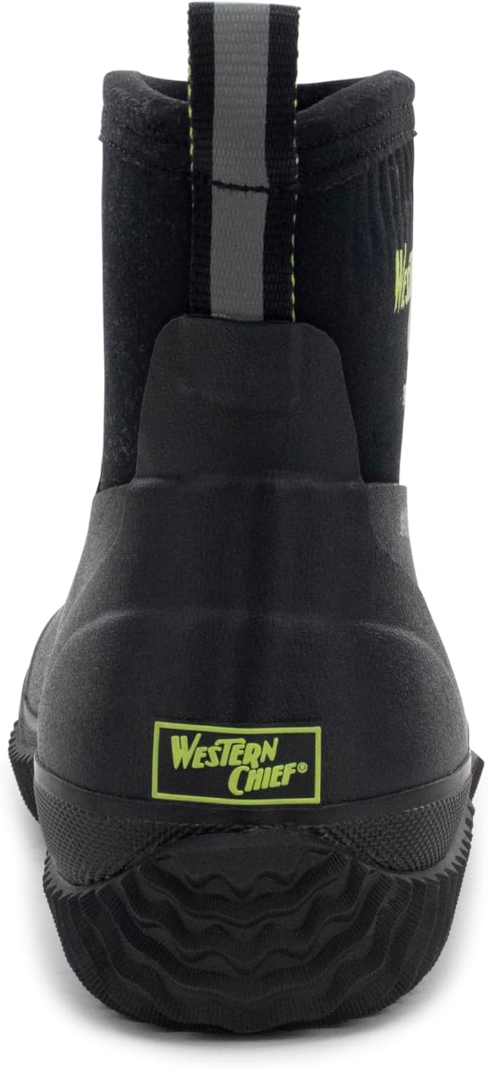 Western Chief Grazer Unisex Waterproof Rubber Garden Shoes, Neoprene Insulated Slip-On, Outdoor Ankle Rain Boots for Men and Women