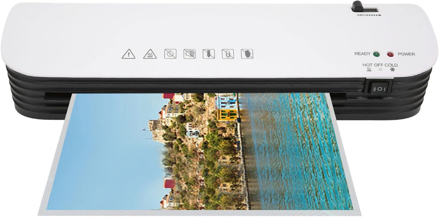 ABS Anti Jam 9 Inch Thermal Laminator with Hot & Cold Setting, Paper Trimmer, Corner Rounder for Home & School Use (UK Plug)