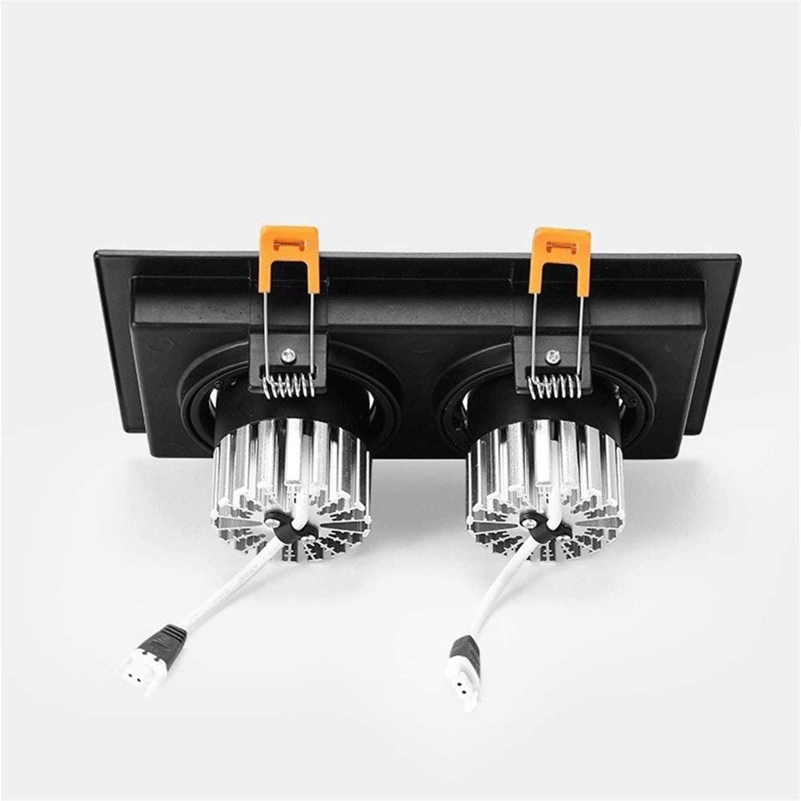 Downlight Doppio Faretto LED Incasso Incasso Doppio Occhio Downlight Soffitto Quadrato 30W Downlight(White Light (6000k))
