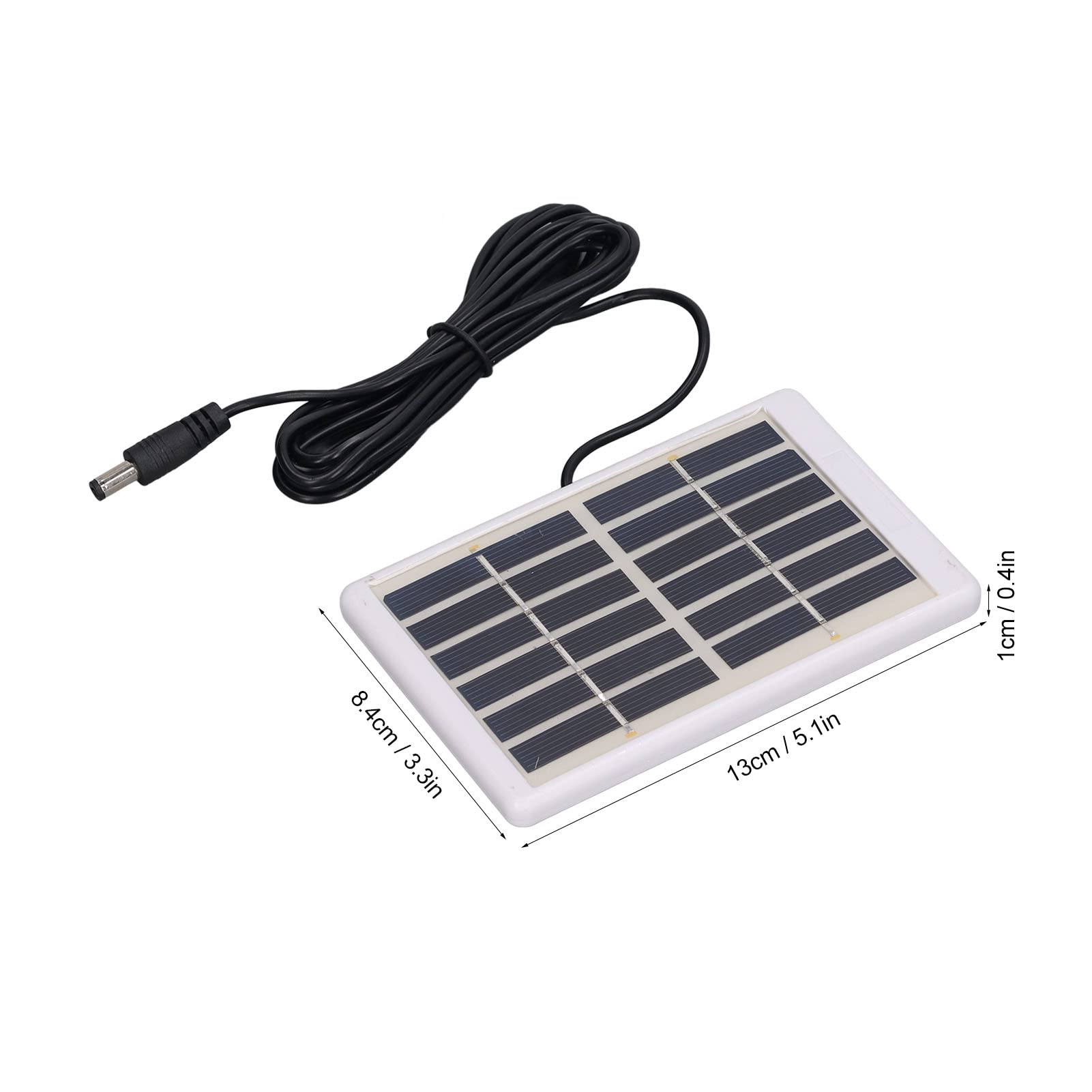 Panel Solar, Micropaneles Solares Células Fotovoltaicas, 1,2 W 6 V 9 V Cristales de Polisilicio con Interfaz CC para Teléfono de Luz Solar DIY