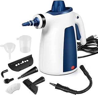 Pressurized Handheld Steam Cleaner, Multi-Surface All Natural Steamer for Cleaning, Portable Upholstery Steamer Cleaner wi...
