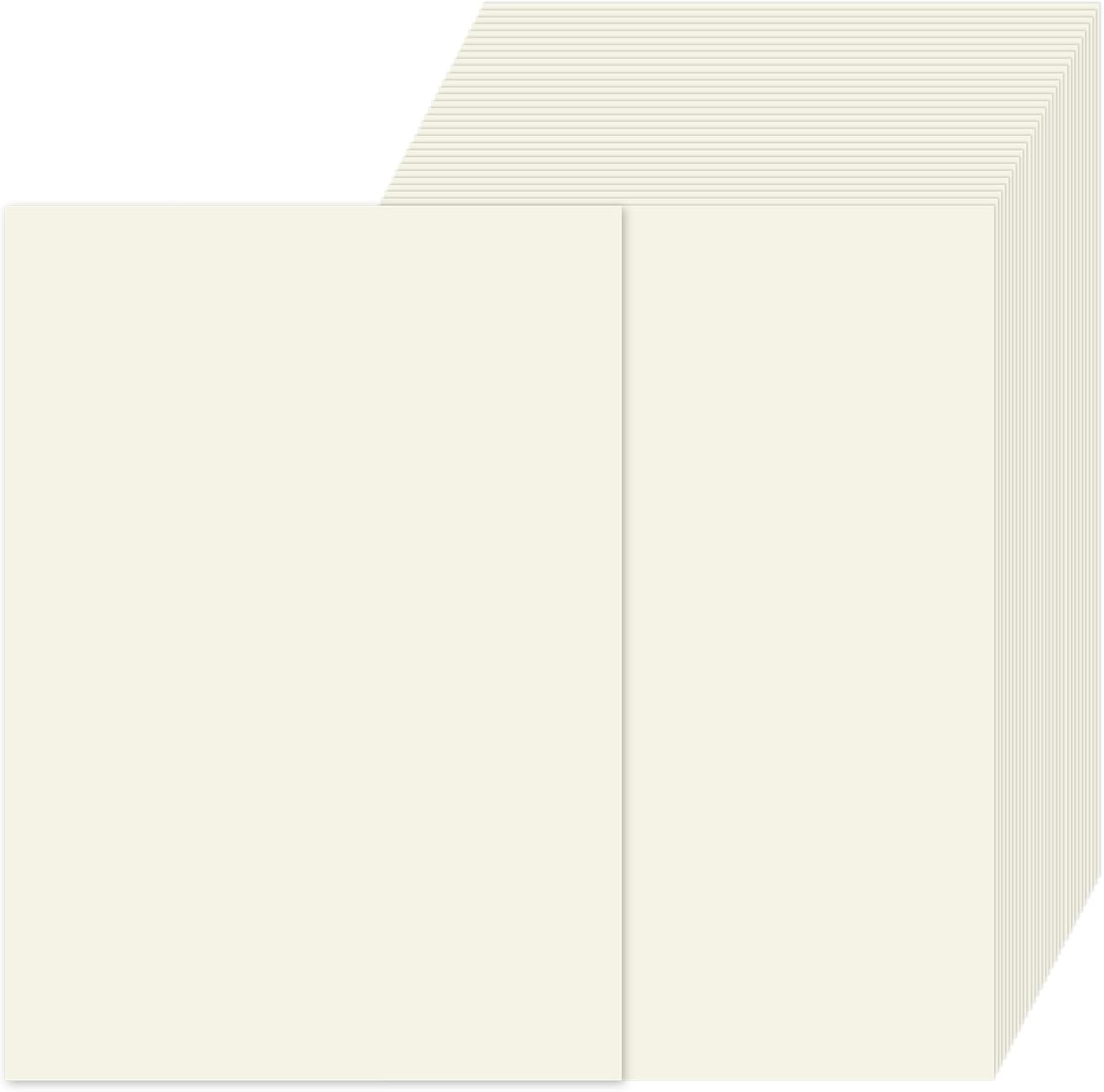 100 Sheets Ivory Card Paper A4 250gsm A4 Cream Card Photo Card Paper Paper Scissor Cut Paper Ideal for Photo Albums Wedding Invitations Menus Cards and Creative DIY Projects