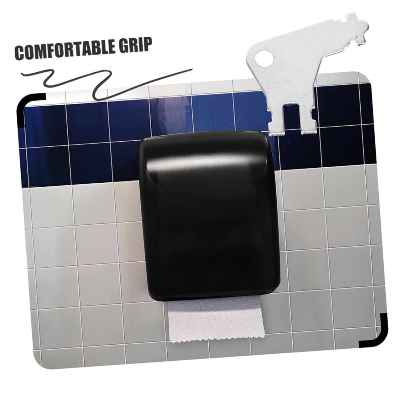 CONGARTENO 6pcs Toilet Paper Dispenser Tissue Dispenser Key Paper Towel Holder Key Paper Towel Stand Dispenser Key Paper Towel Dispenser Replacement Key Hand Towel Dispenser Key Iron Silver