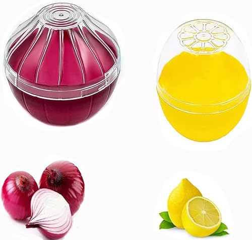 Recipientes de almacenamiento de cebolla y limón, 2 unidades en forma de frutas y verduras reutilizables con forma de cebolla y limón organizador disponible en Yaxa Costa Rica