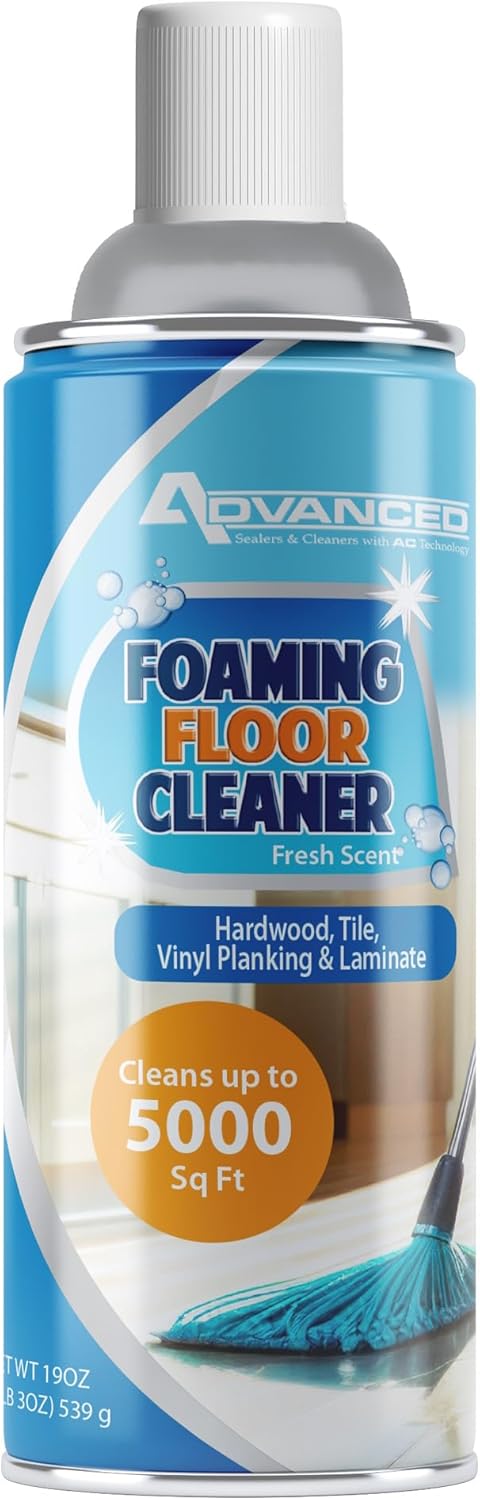 ADVANCED Sealers & Cleaners Aerosol Foaming Floor Cleaner - No Rinse Multi Surface Cleaner for Porcelain, Vinyl, Laminate, Tile, & Hardwood 19 oz - 6 Pack