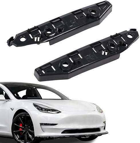 Miniatura 8 de CHEDA Soporte de parachoques delantero negro Guardabarros lado izquierdo y derecho compatible con Tesla Model 3 2017-2020 1084181-00-E, 1084182-00-E