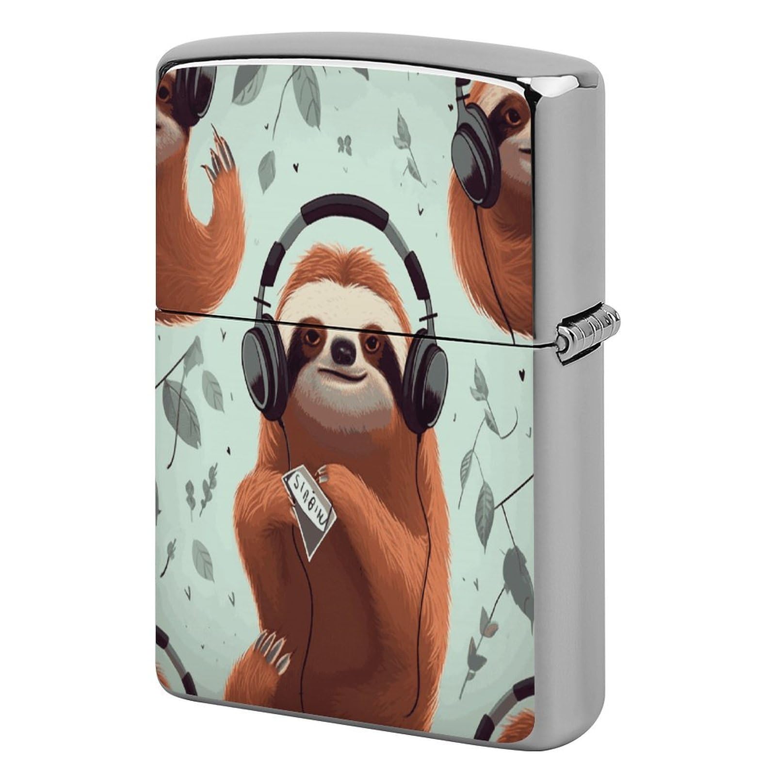 Fekiloot Style Funny Cute Animal Sloth Music Lighter Case Cover Lighter Holder
