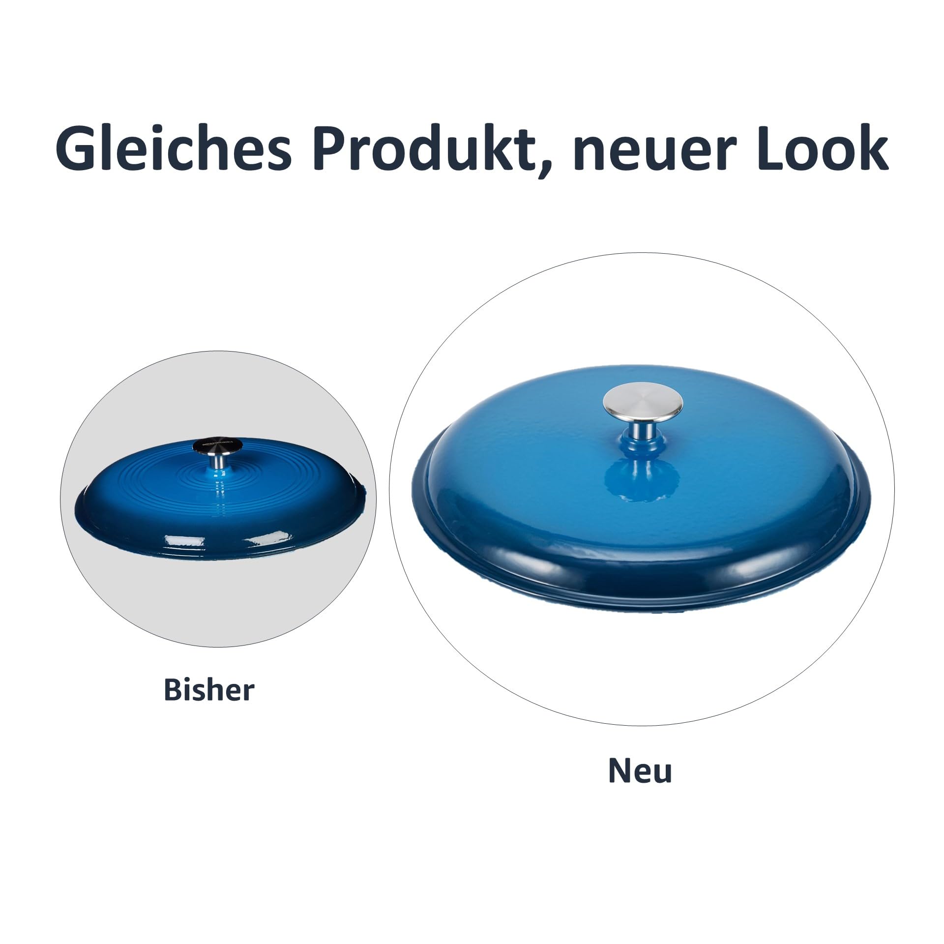 Amazon Basics - Bräter Schmortopf aus emailliertem Gusseisen 4.1 L – Bild 4