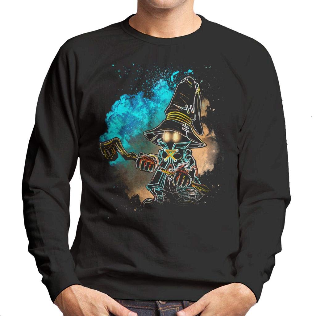 Cloud City 7 Men's Black Soul Of The Mage Vivi Final Fantasy Ix Sweatshirt