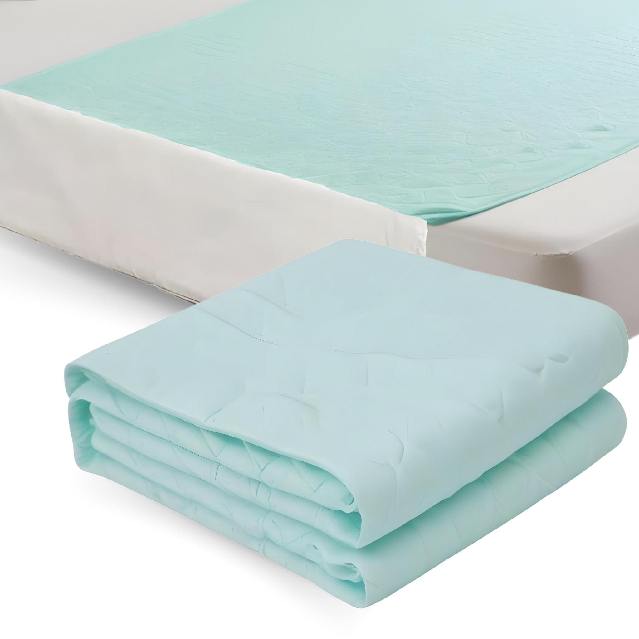 Empapador Cama Adultos y Niños Lavables con alas - 4 Capas protección, Impermeable Reutilizable, Absorbente, Empapadores Bebe, Protector 300 Lavados, Lavadora 60 Grados 90X80+Alas 40 cm