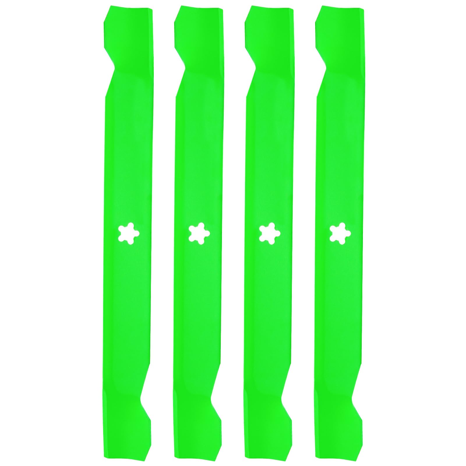 Paquete de 4 cuchillas de alta elevación para cortacésped OEM 21546095 138498 134149, 138971 532138971 compatible con cortacésped Deck Craft sman Pou LAN AYP Husq Varna LT140 LT152 LTH1842