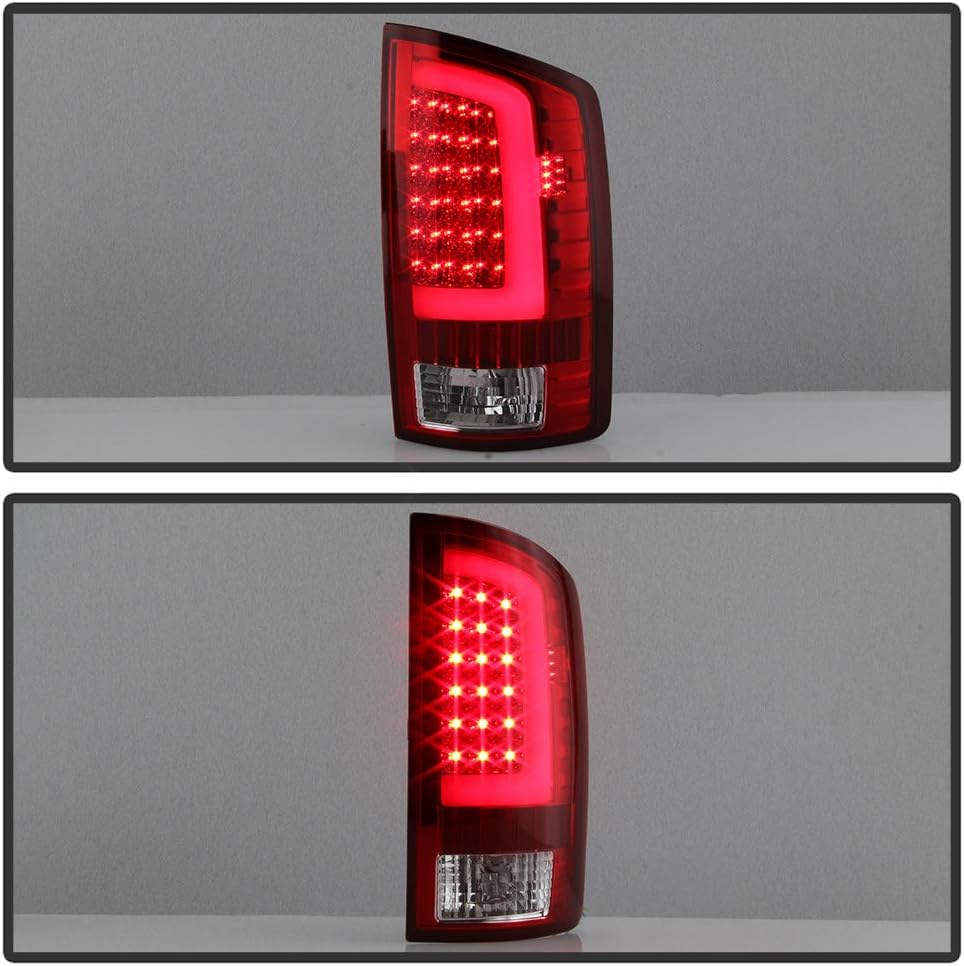 ACANII - For Red 2002-2006 Dodge Ram 1500 03-06 Ram 2500 3500 LED Bar Tail Lights Brake Lamps