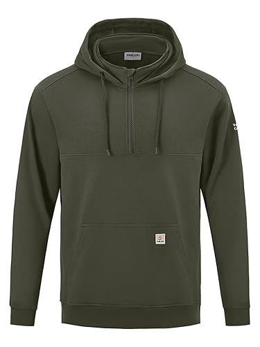 FR Hoodies for Men 10.5oz Quarter-Zip Heavyweight FR Sweatshirt Men's