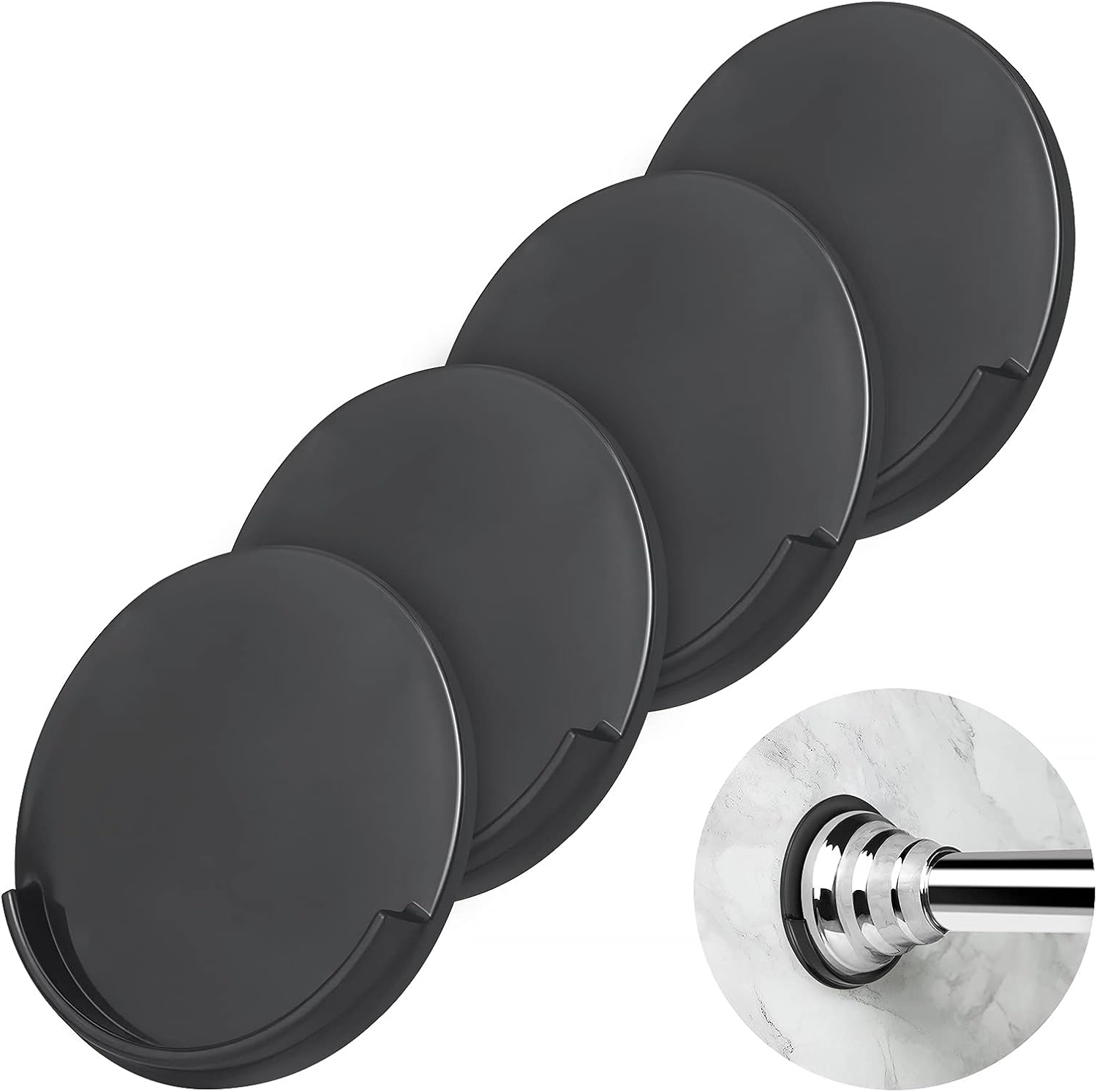 Shower Curtain Rod Holder, 4 Pack holders for shower