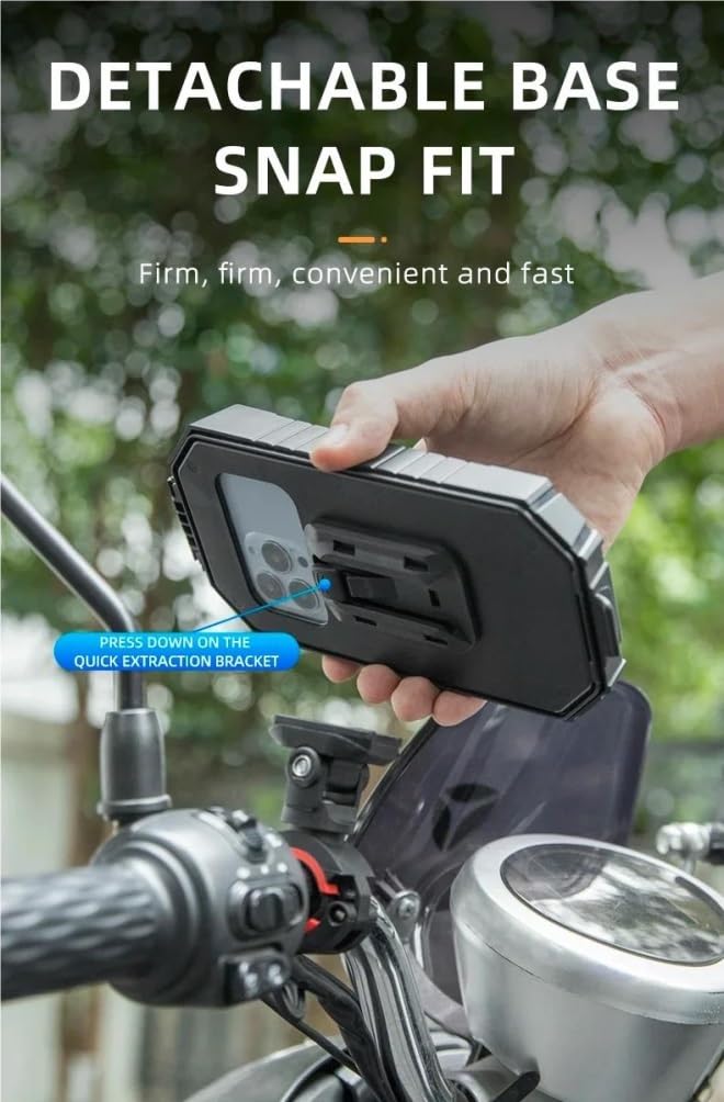 Soporte De Teléfono para Bicicleta Moto Bloqueo Automático Antichoque Soporte Móvil Engrosado Antideslizante