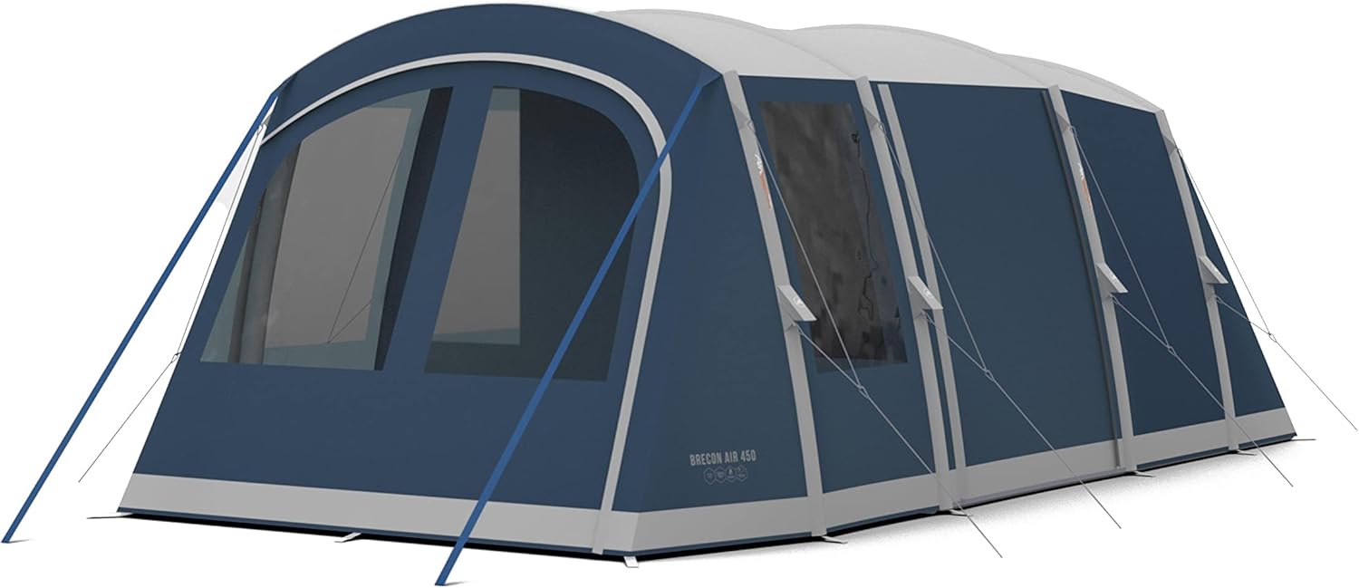 Vango Brecon Air 450 Tent National Trust Edition with Darkened Bedrooms and Preattached